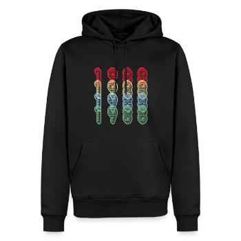 Né en 1988 - Sweat à capuche Premium bio Homme - noir - Devant - Nico (187cm)