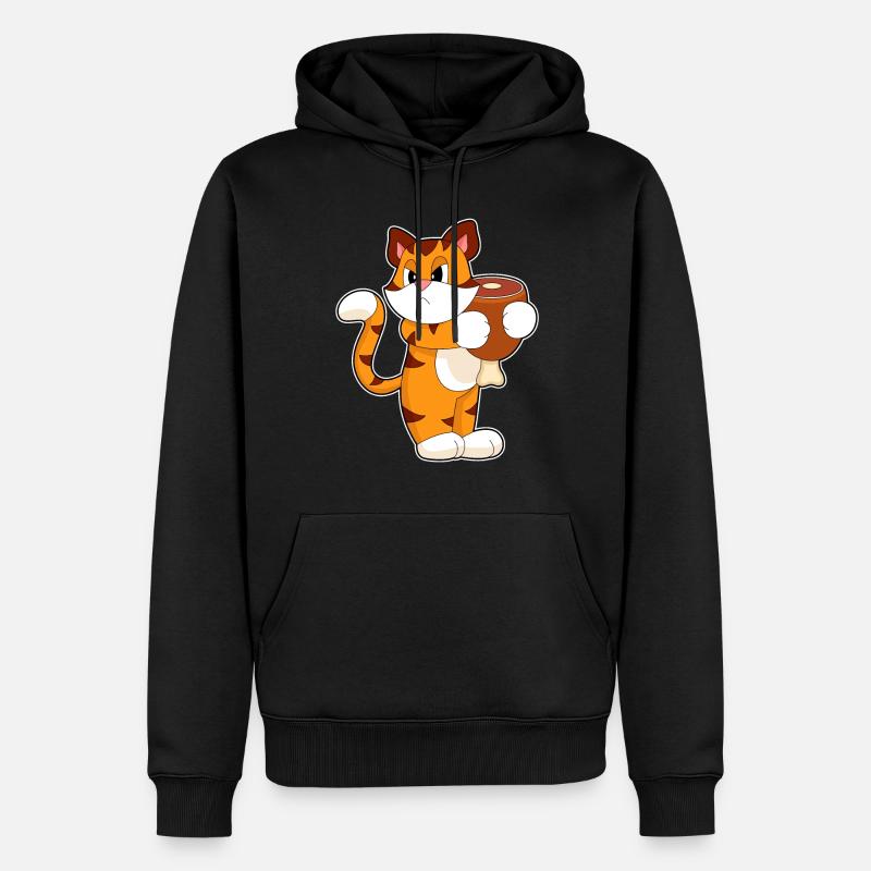 Tiger Fleisch - Männer Premium Bio Hoodie - Schwarz