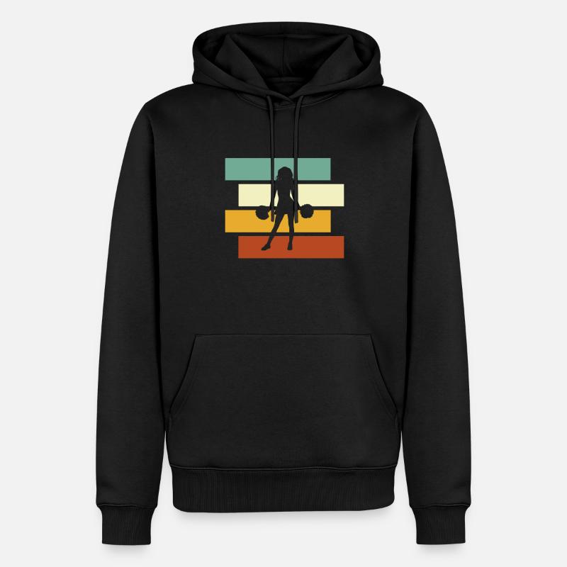 Cheerleading Retro - Männer Premium Bio Hoodie - Schwarz