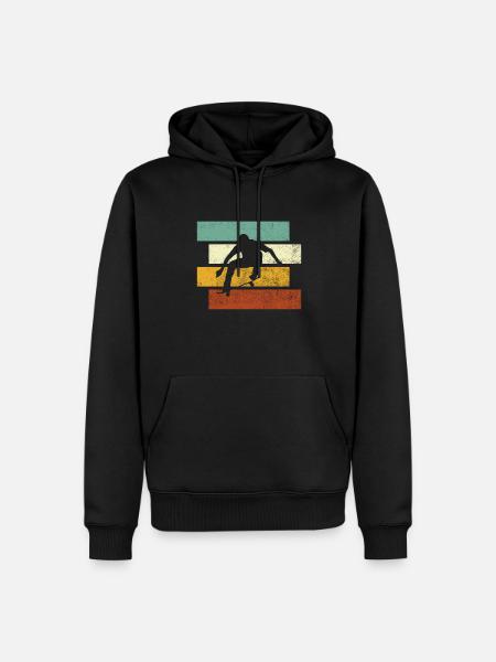 Skating Retro - Men’s Premium Organic Hoodie - black
