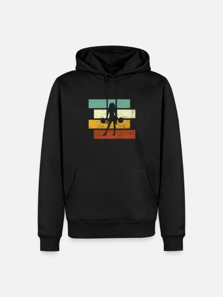 Cheerleading Rétro - Sweat à capuche Premium bio Homme - noir