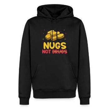 Foodie Nuggies Chicken Nugget Expert Food Tendies - Männer Premium Bio Hoodie - Schwarz - Vorne - Nico (187cm)