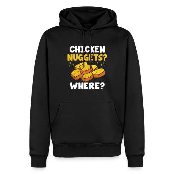 Feinschmecker Nuggies Chicken Nugget Expert Food - Männer Premium Bio Hoodie - Schwarz - Vorne - Nico (187cm)