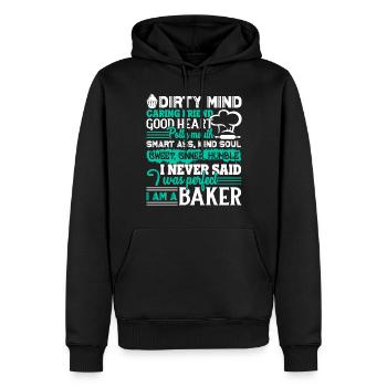 Baker I Am A Baker - Men’s Premium Organic Hoodie - black - Front - Nico (187cm)