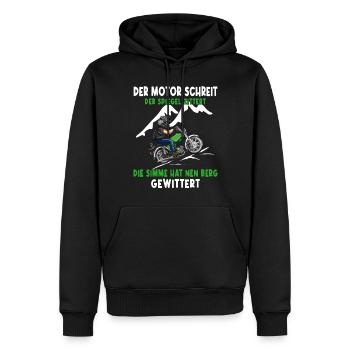 Lustiger Spruch Simsonfahrer S50 S51 Simme Moped - Männer Premium Bio Hoodie - Schwarz - Vorne - Nico (187cm)