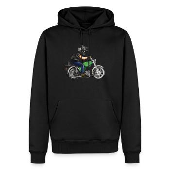 Simsonfahrer S50 S51 Simme Moped - Männer Premium Bio Hoodie - Schwarz - Vorne - Nico (187cm)