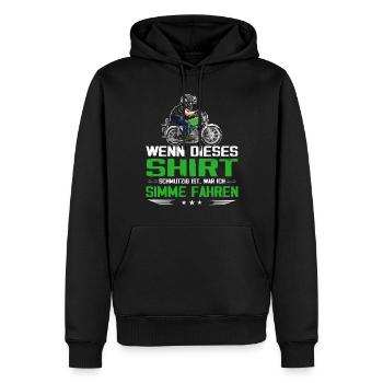 Lustiger Spruch Simsonfahrer S50 S51 Simme Moped - Männer Premium Bio Hoodie - Schwarz - Vorne - Nico (187cm)