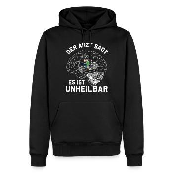 Lustiger Spruch Simsonfahrer S50 S51 Simme Moped - Männer Premium Bio Hoodie - Schwarz - Vorne - Nico (187cm)