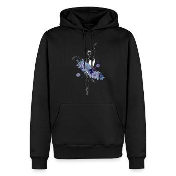 Ballerina Danza Ballerina Ballerina - Felpa con cappuccio ecologica premium da uomo - nero - Fronte - Nico (187cm)