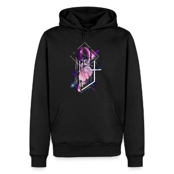 Ballet Danseuse Danse Ballerine - Sweat à capuche Premium bio Homme - noir - Devant - Nico (187cm)