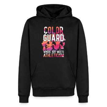 Color Guard Where Art Meets Athleticism - Männer Premium Bio Hoodie - Schwarz - Vorne - Nico (187cm)