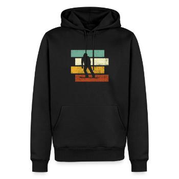 Snowboarding Retro - Männer Premium Bio Hoodie - Schwarz - Vorne - Nico (187cm)