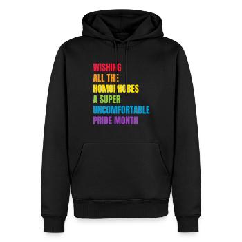 Conception du mois de la fierté LGBT pour la fierté gaie - Sweat à capuche Premium bio Homme - noir - Devant - Nico (187cm)