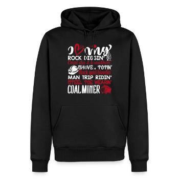 Coal Miner I Love My Coal Miner - Men’s Premium Organic Hoodie - black - Front - Nico (187cm)