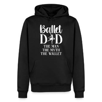 Ballet Danseuse Danse Ballerine - Sweat à capuche Premium bio Homme - noir - Devant - Nico (187cm)
