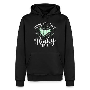 Cadeaux de chien Husky - Sweat à capuche Premium bio Homme - noir - Devant - Nico (187cm)