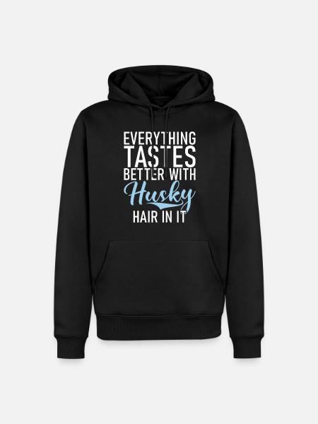 Husky-Hunde-Geschenke - Männer Premium Bio Hoodie - Schwarz