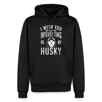 Cadeaux de chien Husky - Sweat à capuche Premium bio Homme - noir - Devant - Nico (187cm)