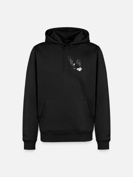 Eagle - Men’s Premium Organic Hoodie - black