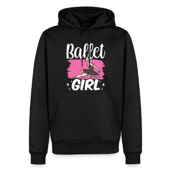 Ballet Girl Ballerina Ballet Ballet Danseuse - Sweat à capuche Premium bio Homme - noir - Devant - Nico (187cm)
