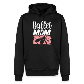Ballet, Maman, Danseuse, Ballerine, Danseuse de ballet - Sweat à capuche Premium bio Homme - noir - Devant - Nico (187cm)