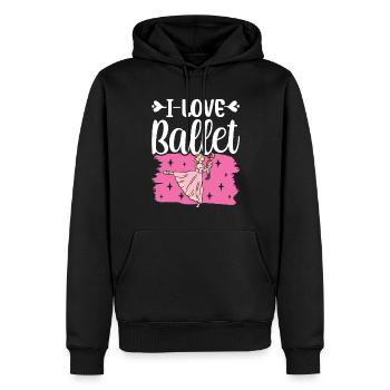 Ich Liebe Ballett Ballerina Balletttänzer Hobby - Männer Premium Bio Hoodie - Schwarz - Vorne - Nico (187cm)
