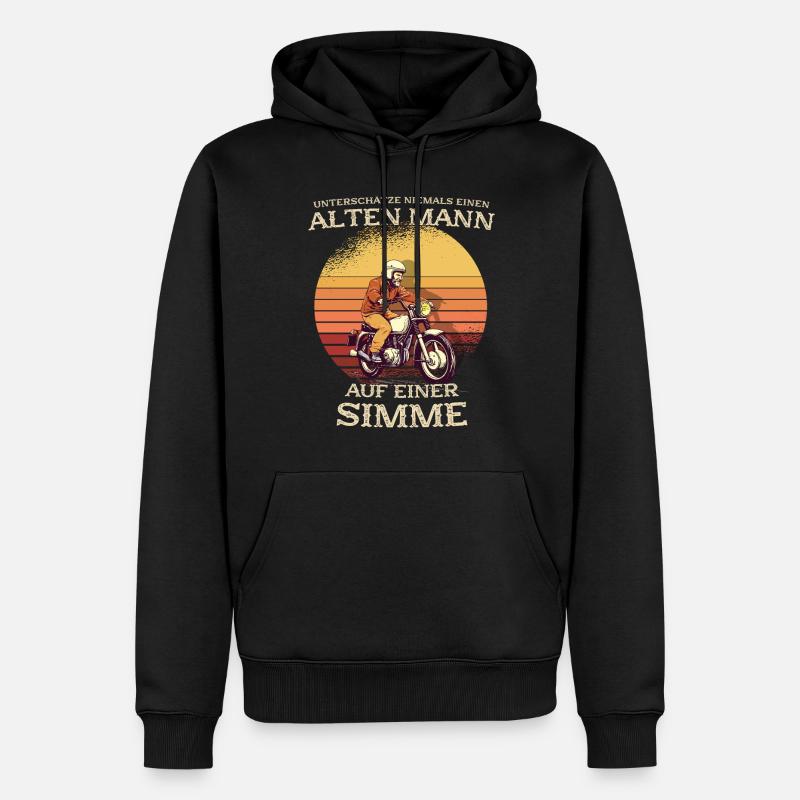 Sunset Simson Driver S50 S51 Simme Moped - Männer Premium Bio Hoodie - Schwarz