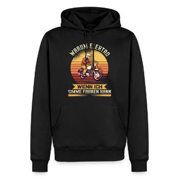 Sunset Simsonfahrer S50 S51 Simme Moped - Männer Premium Bio Hoodie - Schwarz - Vorne - Nico (187cm)
