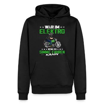 Lustiger Spruch Simsonfahrer S50 S51 Simme Moped - Männer Premium Bio Hoodie - Schwarz - Vorne - Nico (187cm)