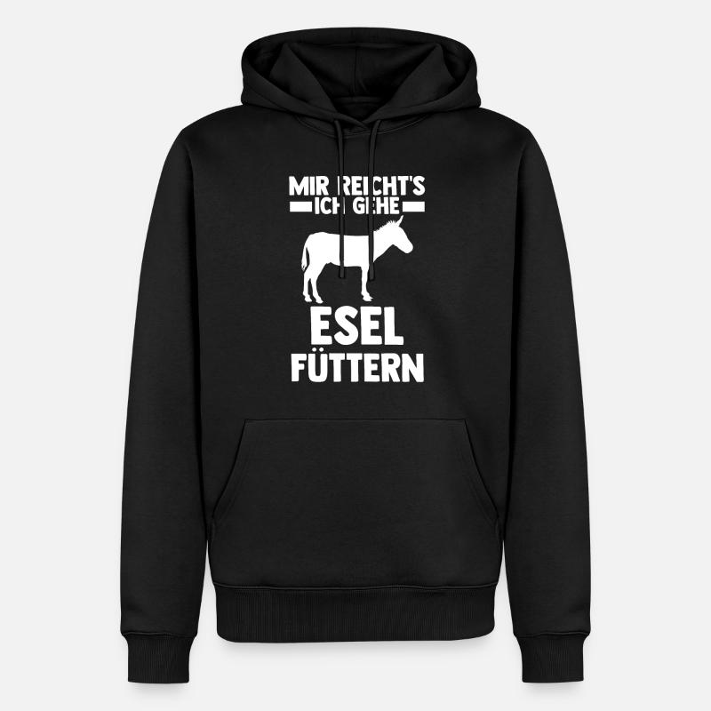 Esel - Männer Premium Bio Hoodie - Schwarz