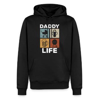 Daddy Life - First Father's Day Daddy Father's Day - Men’s Premium Organic Hoodie - black - Front - Nico (187cm)