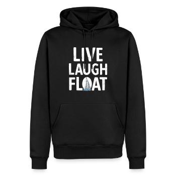 Segelboot Kapitän Spruch Zum Segeln - Männer Premium Bio Hoodie - Schwarz - Vorne - Nico (187cm)
