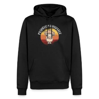 Mushroom picker mushroom mushroom hunter mushroom lover mushroom farm - Men’s Premium Organic Hoodie - black - Front - Nico (187cm)