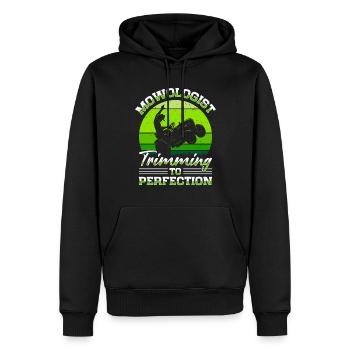 Lawn mowing Lawn mowers Gardeners Horticulture - Men’s Premium Organic Hoodie - black - Front - Nico (187cm)