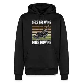 Lawn mowing Lawn mowers Gardeners Horticulture - Men’s Premium Organic Hoodie - black - Front - Nico (187cm)