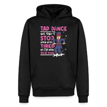 Tap Dance - Clogging Dance - Funny Tap Dancing - Männer Premium Bio Hoodie - Schwarz - Vorne - Nico (187cm)