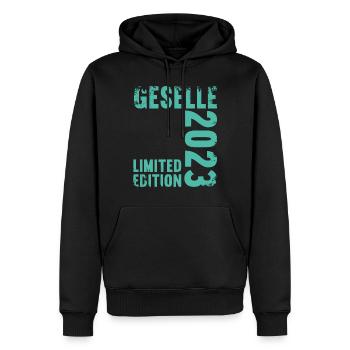 Geselle Gesellenprüfung bestanden Gesellen - Männer Premium Bio Hoodie - Schwarz - Vorne - Nico (187cm)