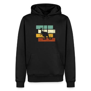 Kangourou Rétro - Sweat à capuche Premium bio Homme - noir - Devant - Nico (187cm)