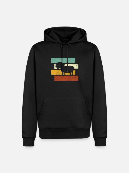 Sheep retro - Men’s Premium Organic Hoodie - black
