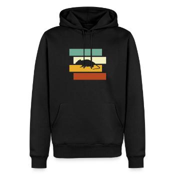 Maus Retro - Männer Premium Bio Hoodie - Schwarz - Vorne - Nico (187cm)