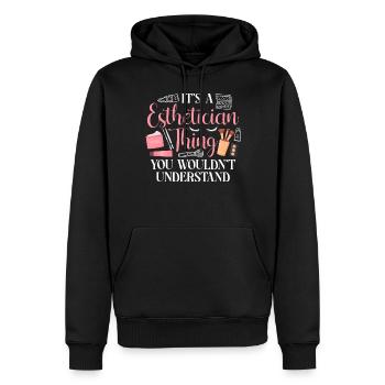 Cute Licensed Esthetician Skincare - Männer Premium Bio Hoodie - Schwarz - Vorne - Nico (187cm)