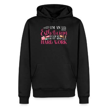 Cute Licensed Esthetician Skincare - Männer Premium Bio Hoodie - Schwarz - Vorne - Nico (187cm)