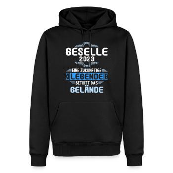 Geselle Gesellenprüfung bestanden Gesellen - Männer Premium Bio Hoodie - Schwarz - Vorne - Nico (187cm)