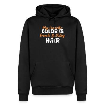 Cadeaux de bouledogue français - Sweat à capuche Premium bio Homme - noir - Devant - Nico (187cm)
