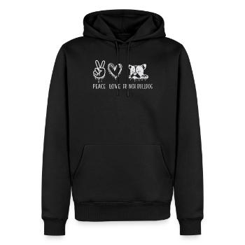 Cadeaux de bouledogue français - Sweat à capuche Premium bio Homme - noir - Devant - Nico (187cm)