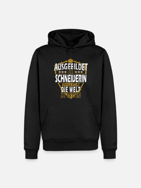Schneiderin Spruch Schneider - Männer Premium Bio Hoodie - Schwarz