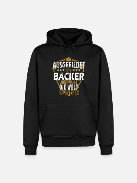 Bäcker Spruch - Männer Premium Bio Hoodie - Schwarz