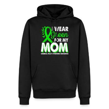 Portez du vert pour le Mois de la sensibilisation pour - Sweat à capuche Premium bio Homme - noir - Devant - Nico (187cm)