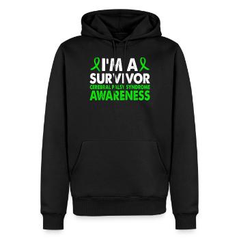 Überlebende Des Zerebralparese-syndroms - Männer Premium Bio Hoodie - Schwarz - Vorne - Nico (187cm)