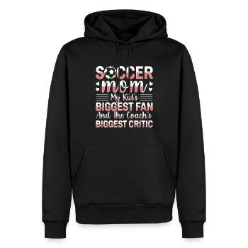 Fußball-Mutter Gameday Soccer Mom - Männer Premium Bio Hoodie - Schwarz - Vorne - Nico (187cm)